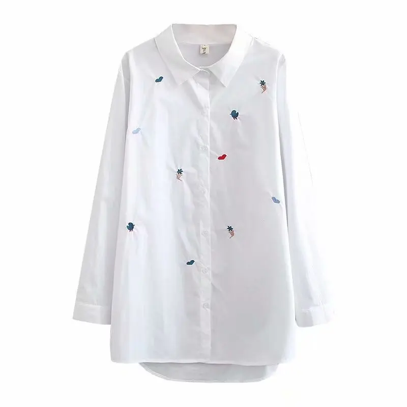 

Осенние женские белые рубашки, женская блузка с длинным рукавом, свободная Женская одежда, K74 2088