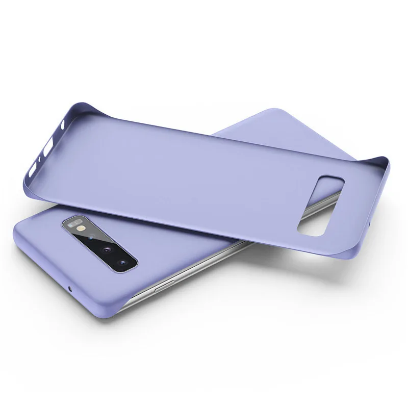 Бескаркасный жесткий чехол для Samsung Galaxy S8 S9 S10 Plus S10E Note 8 9 10 ультратонкий Жидкий ПК +