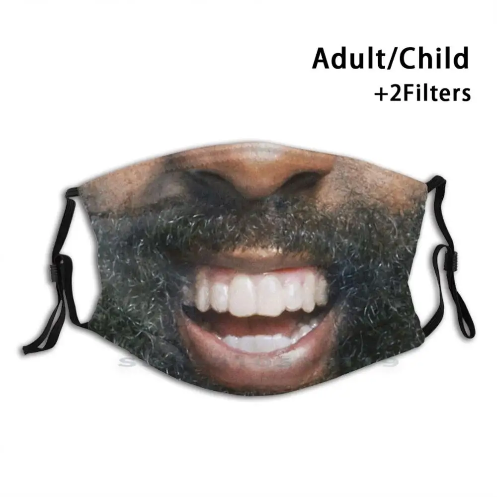 

James Harden Smiling Mouth Adult Kids Washable Funny Face Mask With Filter Funny Funny Smile Smiling Smiling Teeth James