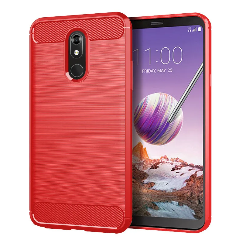Мягкий чехол для телефона из углеродного волокна LG K8 Plus LV3 2018 Aristo2 Aristo3 Tribute Empire Risio3
