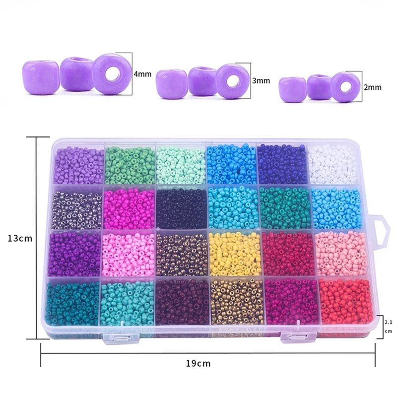 

Beaded Glass Seed Beaded Box Set for DIY Bracelet Earrings Bracelet Jewelry Making Accessories