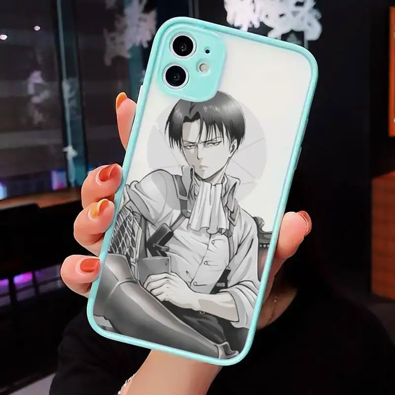 

attack on titan Phone Cases matte transparent For iphone 7 8 11 12 plus mini x xs xr pro max cover