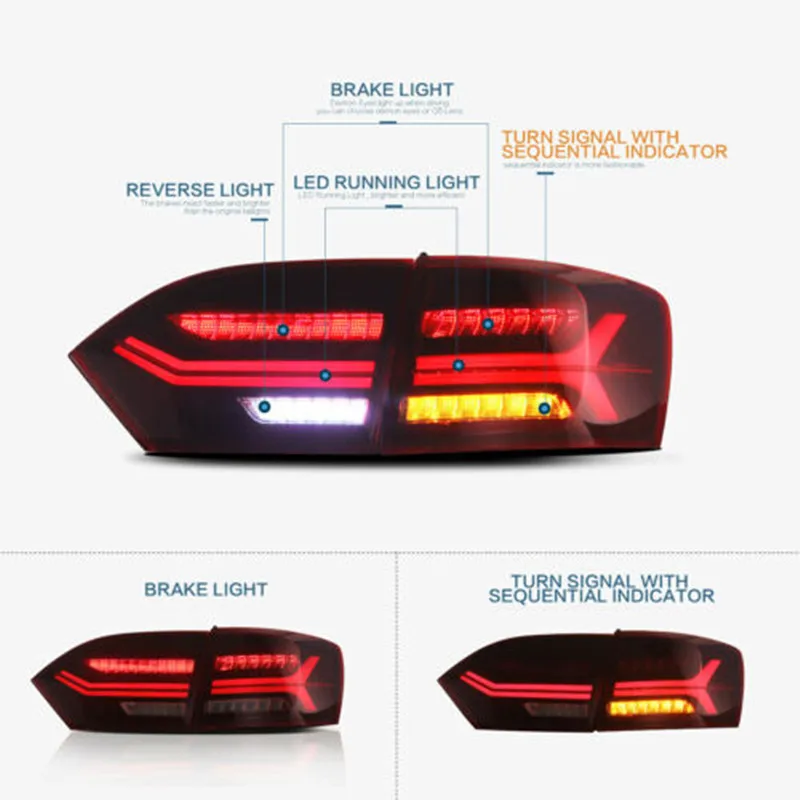 Автомобильные задние фары для Volkswagen Sagitar 2011 2016 Jetta фары|Фара авто в сборе| |