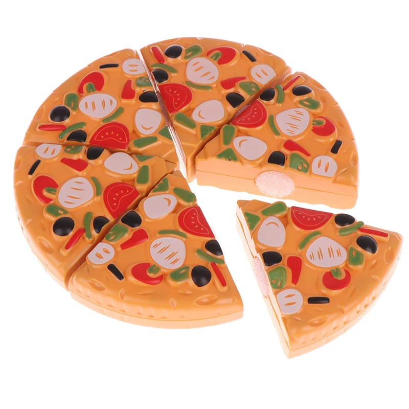 Children Pizza Toy Slices Food Pretend Play Toys Simulation Food Kitchen Toys Pizza Toy Girls Boys Children Educational Toys