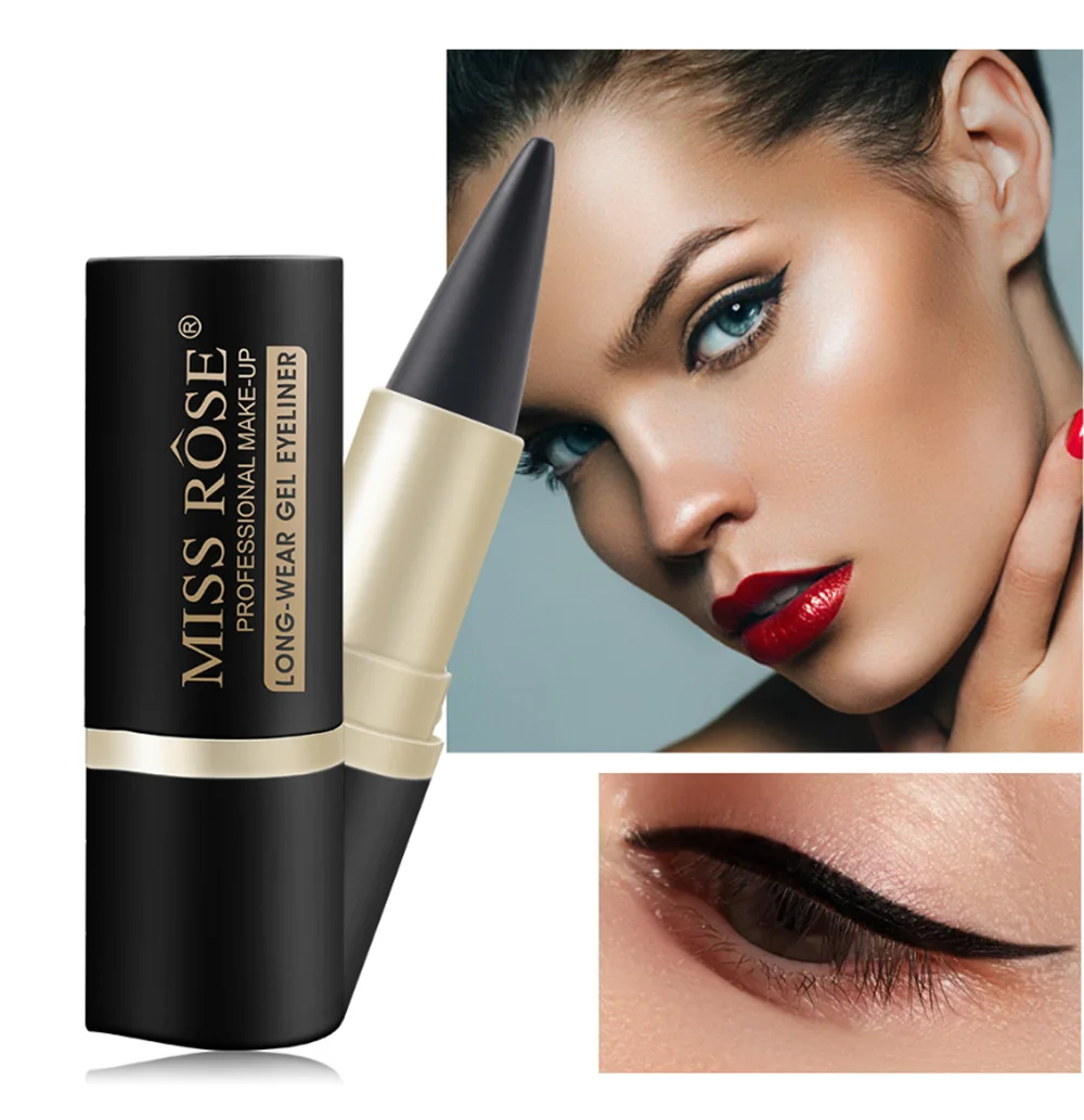 Мерная жидкая подводка для глаз в виде трубки золотые средние пучки