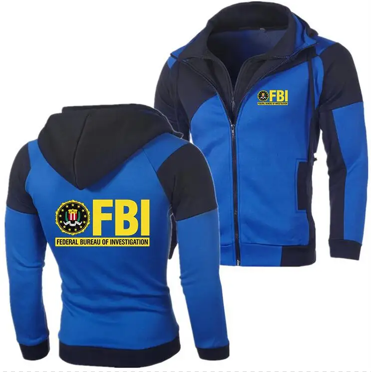 2018 брендовая толстовка с капюшоном FBI флисовая Мужская на молнии Suzuki
