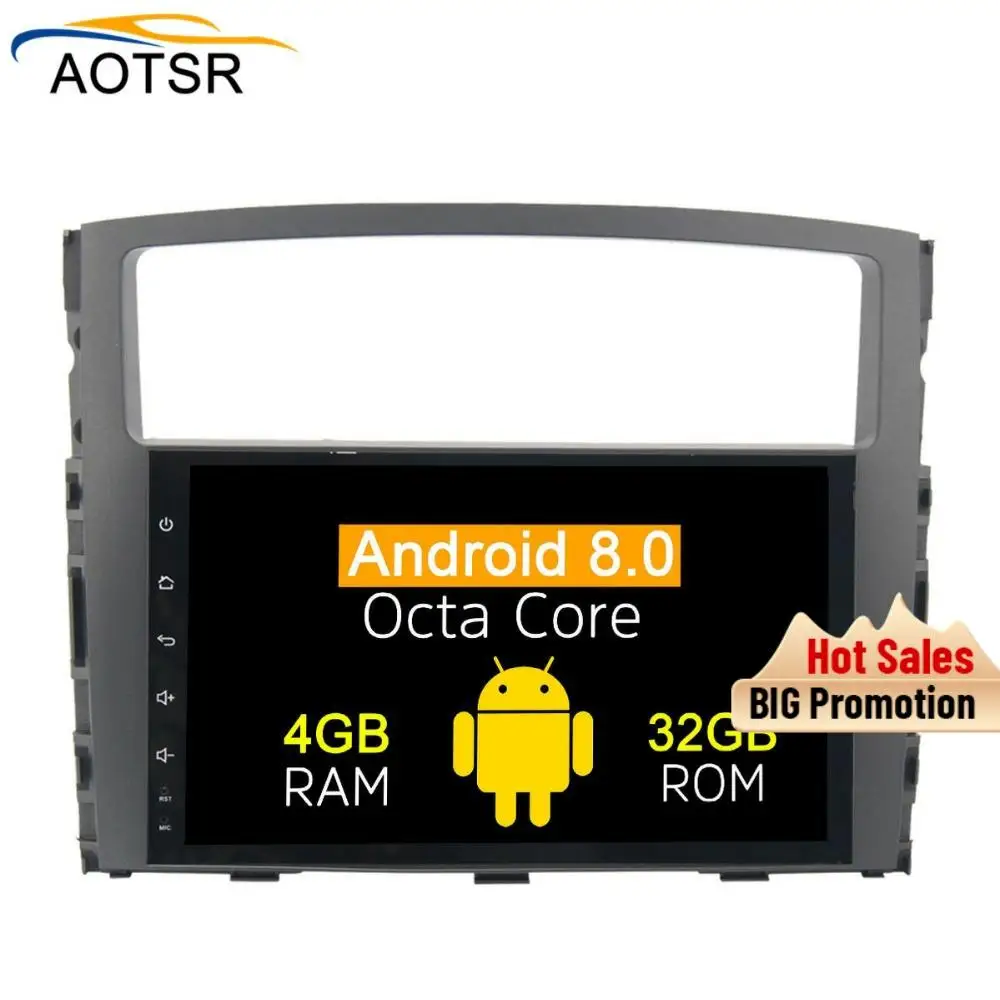 Android 8 0 автомобильный dvd радио плеер для MITSUBISHI PAJERO V97 2006 2011 gps навигация