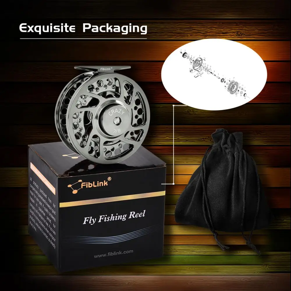 Fiblink 3/4 5/6 7/8 WT Fly Fishing Reel 2+1 BB High Quality Equipment CNC Machine Aluminum Alloy Spool Left Right Handed | Спорт и