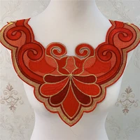 fashion embroidered flowers collar patches sew on iron on clothes for womens clothes decoration
