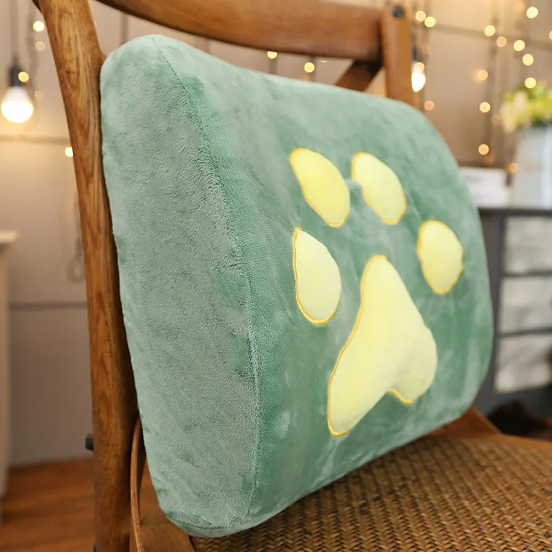 

Memory Foam Lumbar Pillow Cat claw Comfortable Cushion Plush Lumbar Pillow Car Seat Office Chair Lumbar Pillow Home Decor