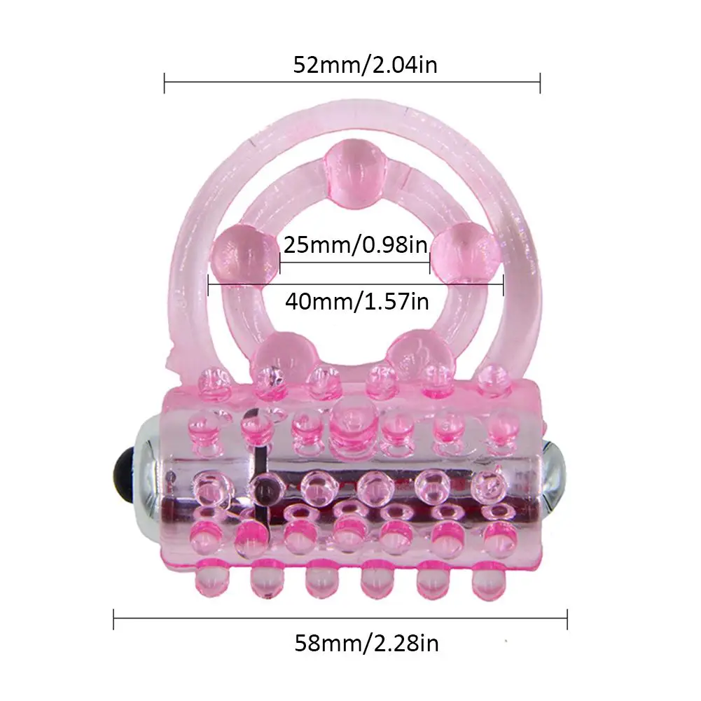 Мини вибраторы Кольца двойное кольцо Женская эякуляция шар петля замок секс