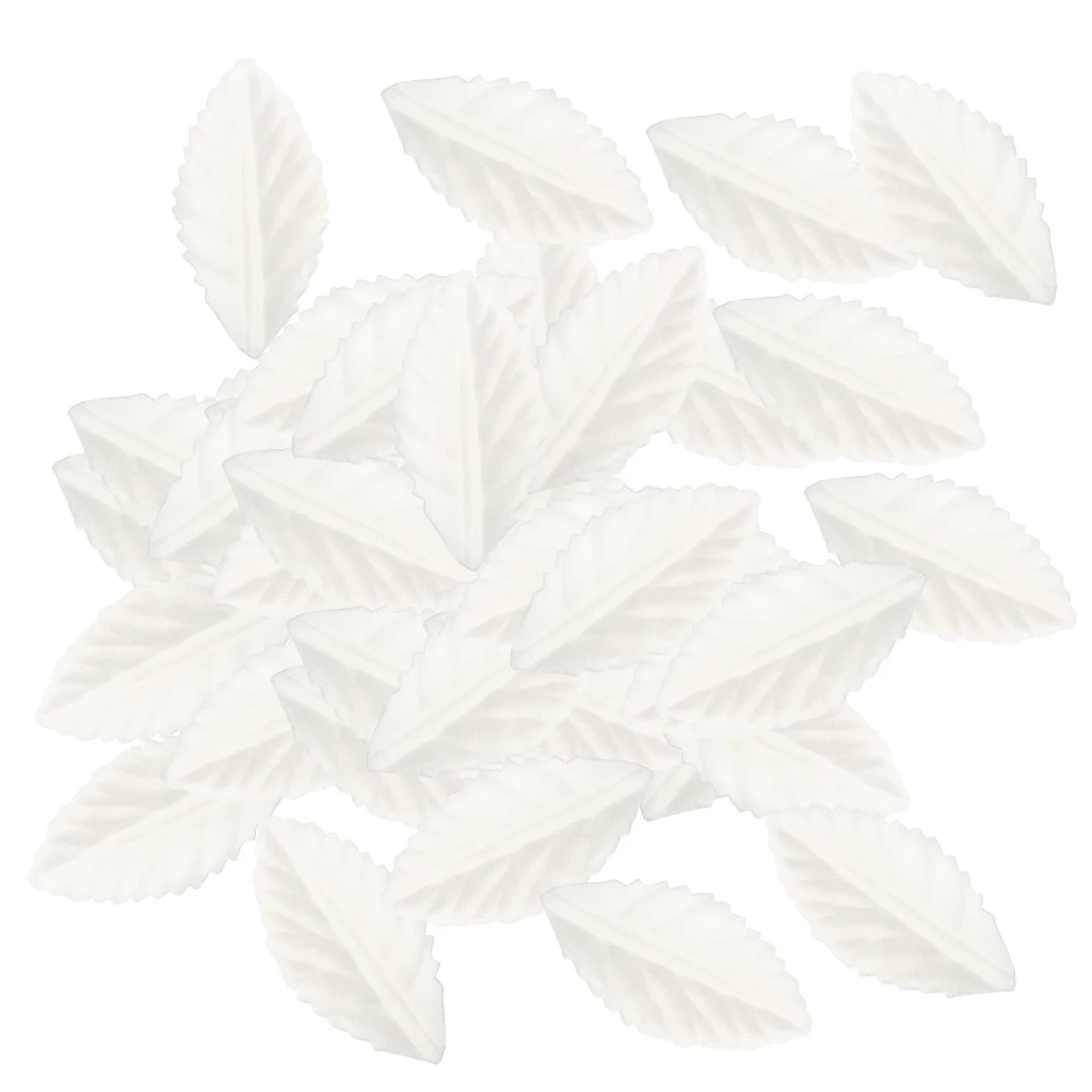 100 шт Искусственные листья розы белый лист Свадебное
