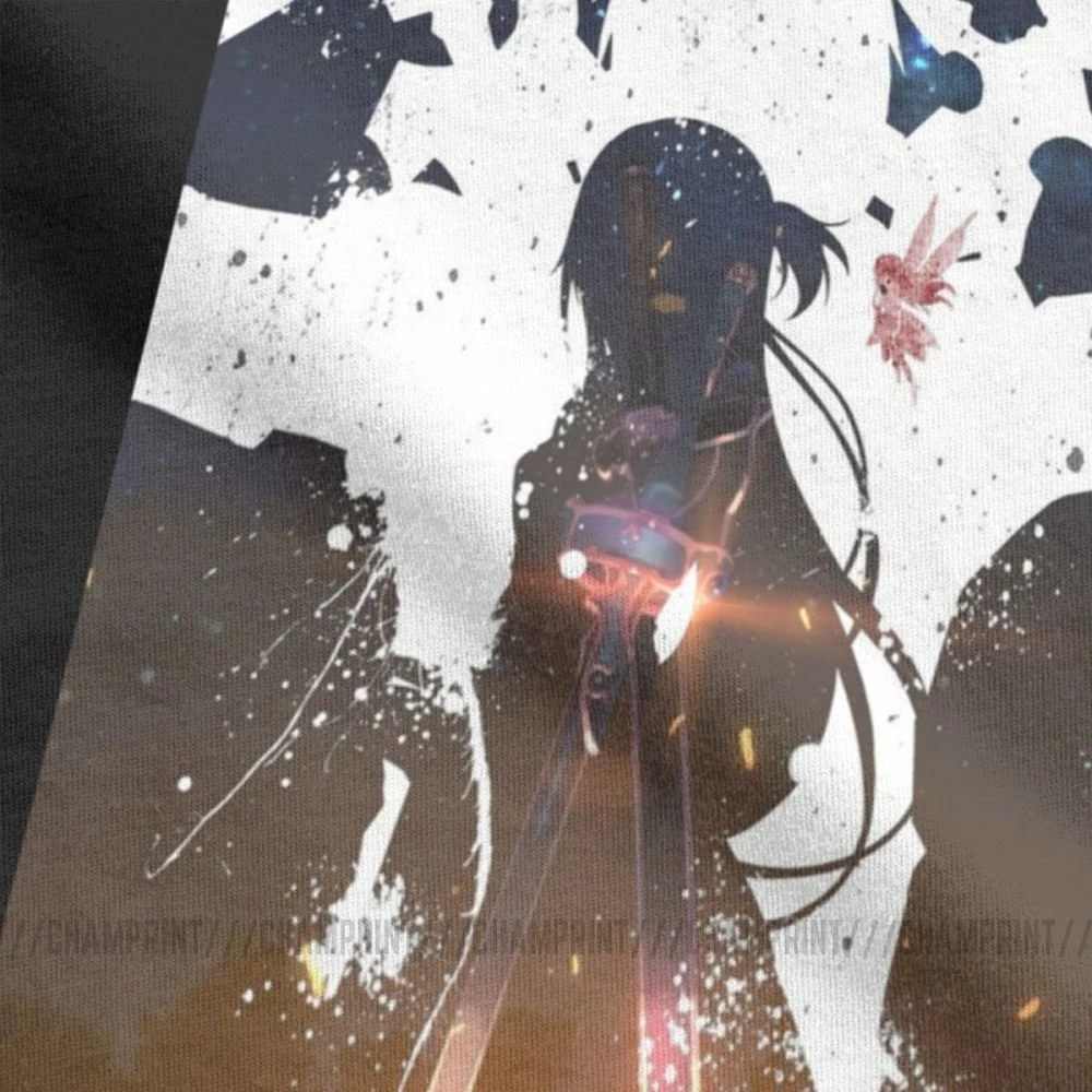 Забавные мужские футболки Sword Art Online Asuna SAO под заказ топы с коротким рукавом