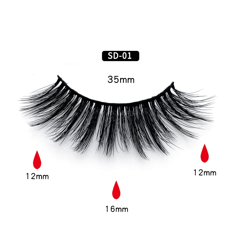 SD-01 Clotobeauty 3d норковые ресницы накладные ресницы натуральные толстые длинные объемные ресницы тонкие Накладные ресницы макияж расширение-SD - Цвет: SD-01
