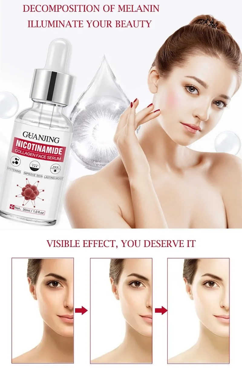 Ниациamсыворотка для лица выцветает тонкие линии Омолаживающая эссенция сужение