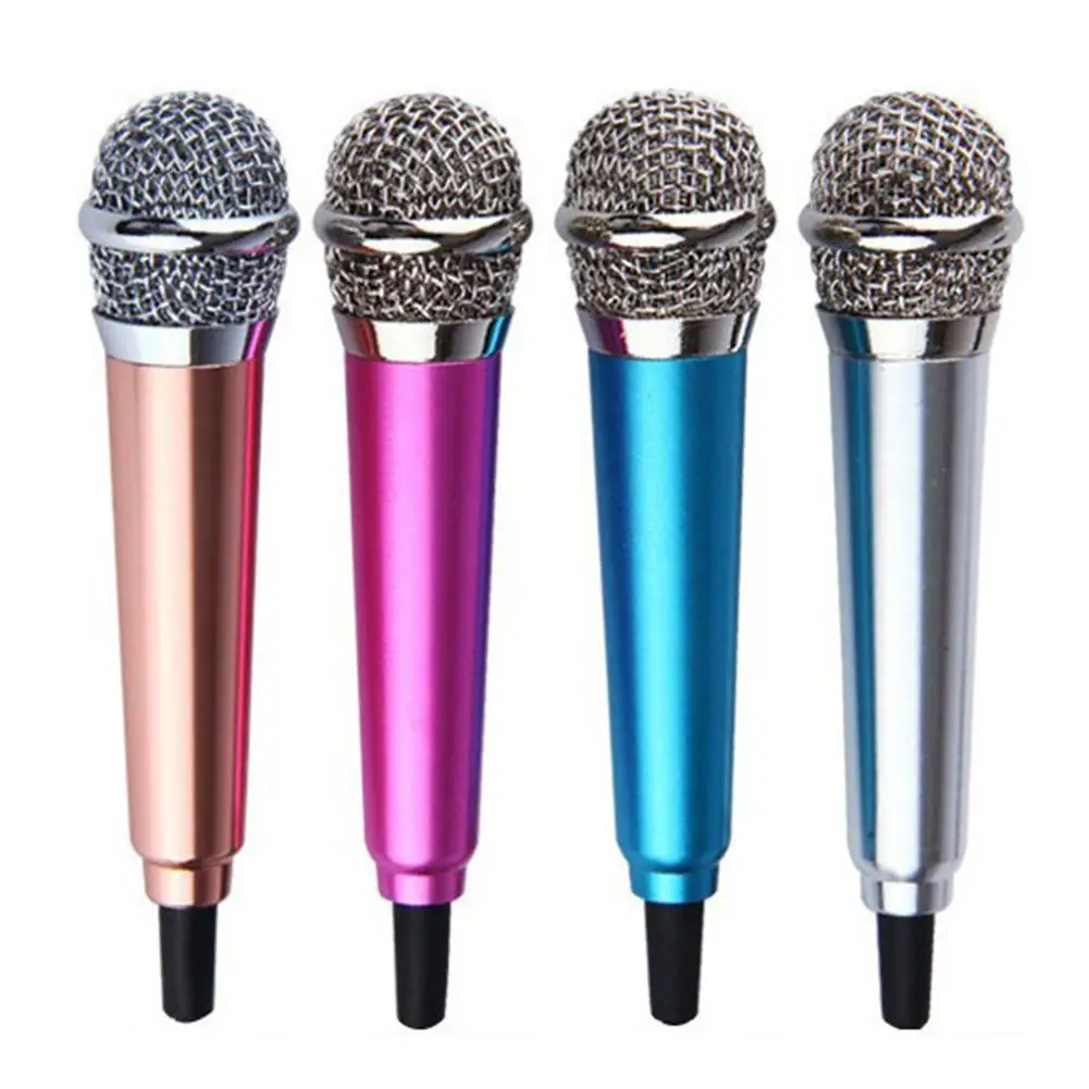 

3.5mm Wired Mini Microphone Karaoke Stereo Condenser Mic for Mobile Phone Laptop микрофон