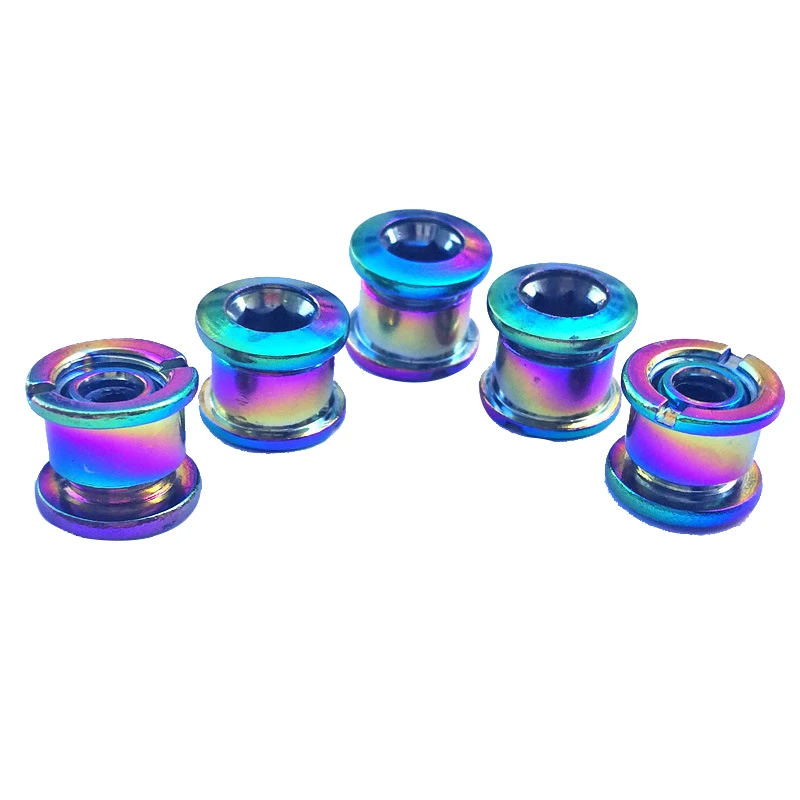 

5 шт. болты для велосипедных колец с двойной цепью, винты для колес, цветные винты для велосипеда с защитой от ржавчины для шоссейного велоси...