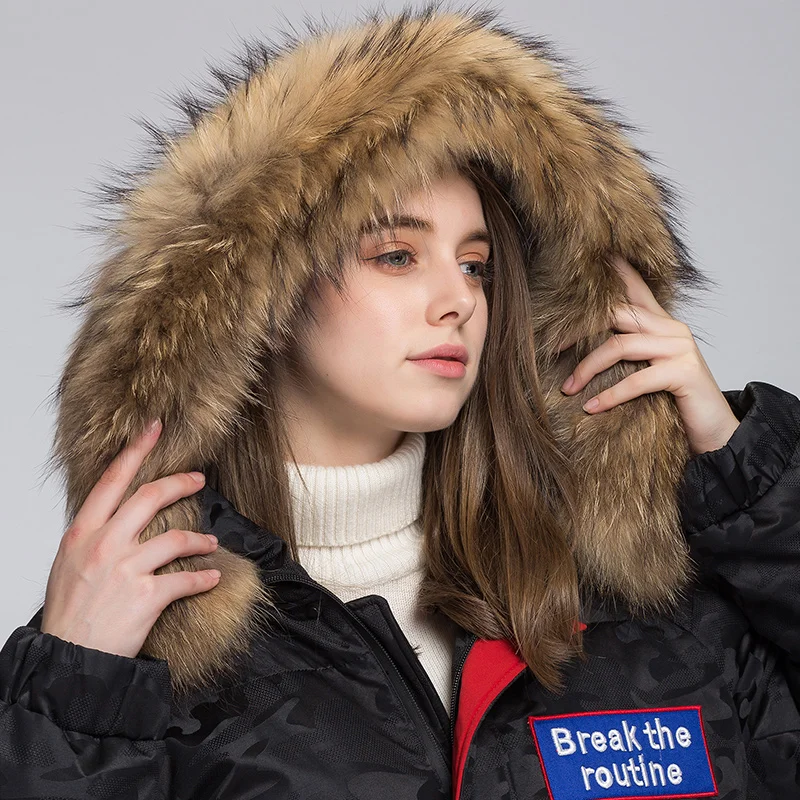 Новинка 2021 зимнее модное женское пальто на утином пуху парные теплые парки