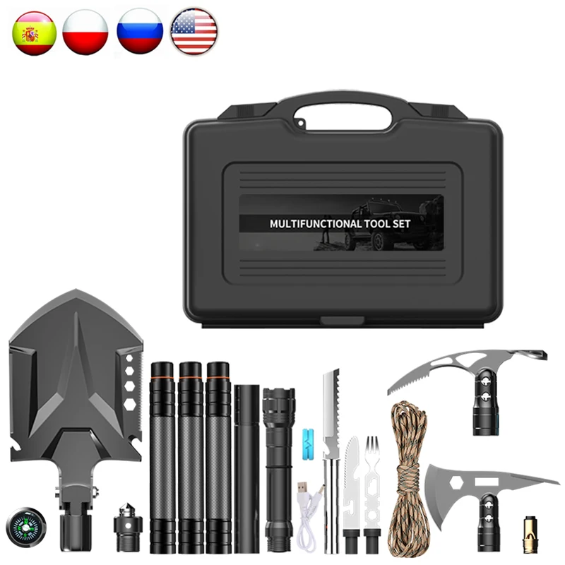 Складная лопата для кемпинга F45 многофункциональный военный топор набор