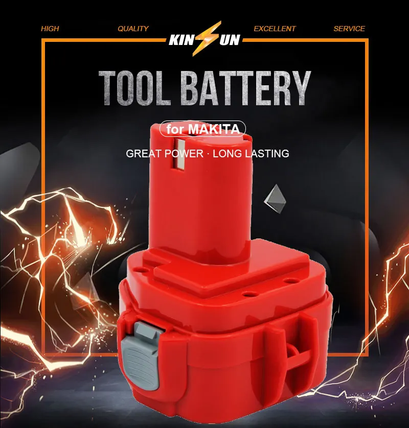 KINSUN Замена Мощность инструмент Батарея 12V 2.0Ah для беспроводная дрель makita отвертка PA12 1220 1222 192598-2 192681-5 6271DWE