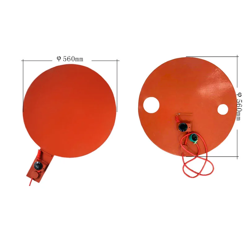 

200L Oil Drum Bottom/Top Temperature Adjustable 30-150 Silicone Heating Plate Silicone Rubber Heater Diameter 560MM 220V 800W