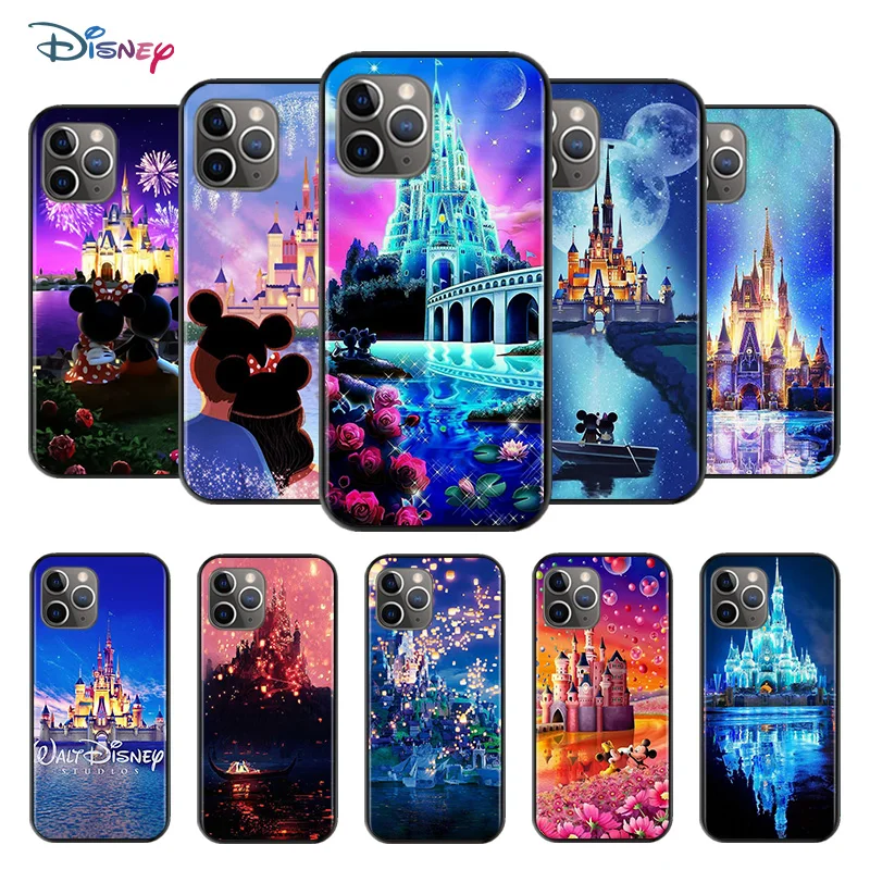 

Disney Cartoon Disneyland Park Castle For Apple iPhone 12 11 XS Pro Max Mini XR X 8 7 6 6S Plus 5 SE TPU Silicone Phone Case
