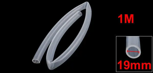 

1M Length 19mm x 25mm Transparent Silicone Rubber Tubing Hose Pipe