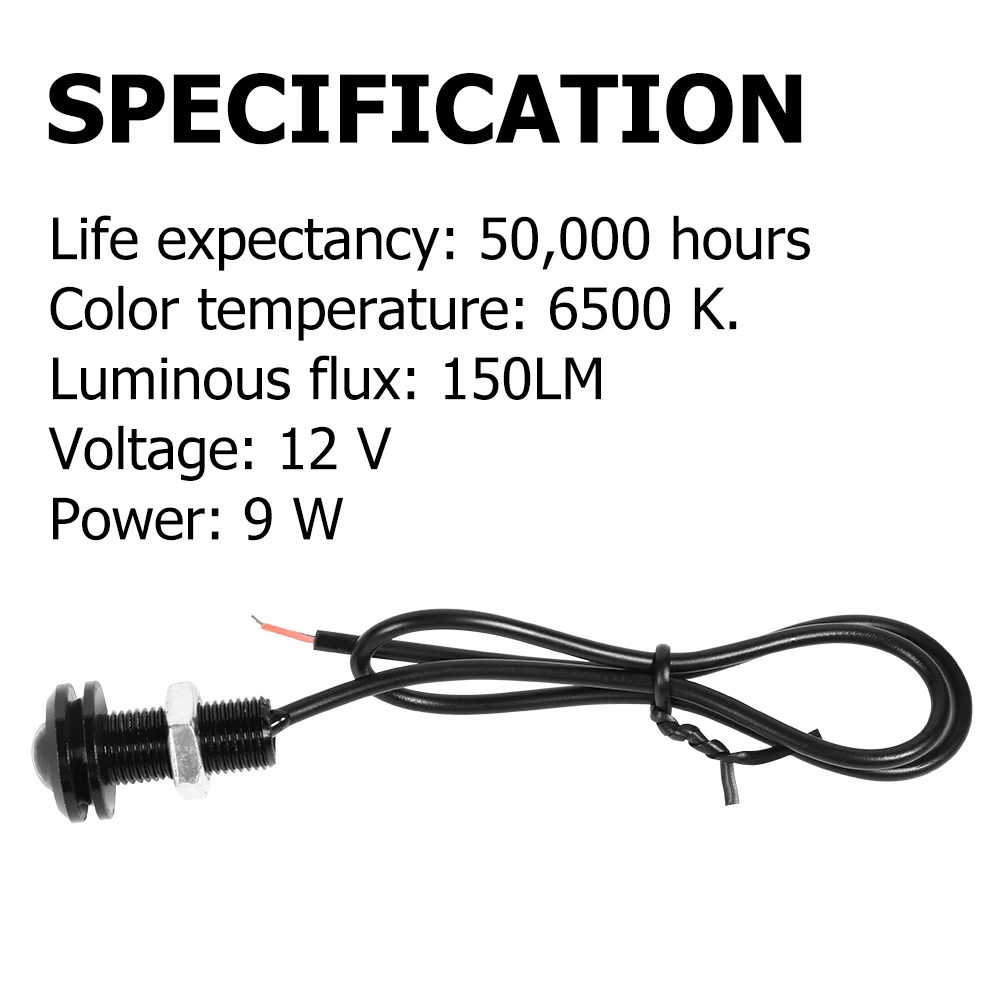 Автомобильный светодиодный светильник с орлиным глазом ультра тонкий 18 мм 12 В