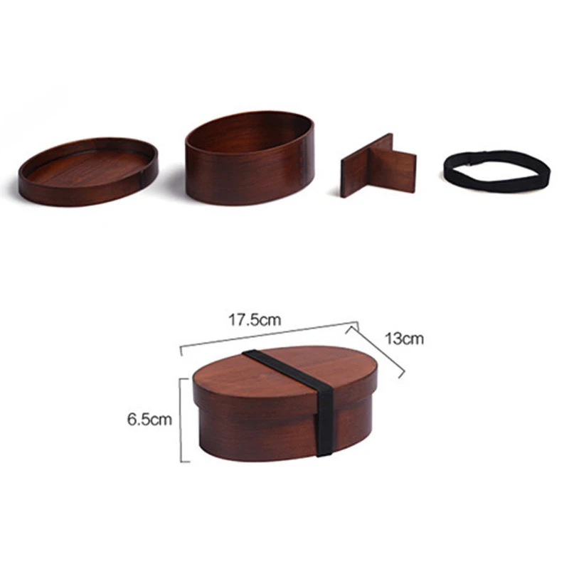 1 шт. контейнер для еды школьный ланчбокс путешествий столовая посуда коробка бенто деревянная коробочка