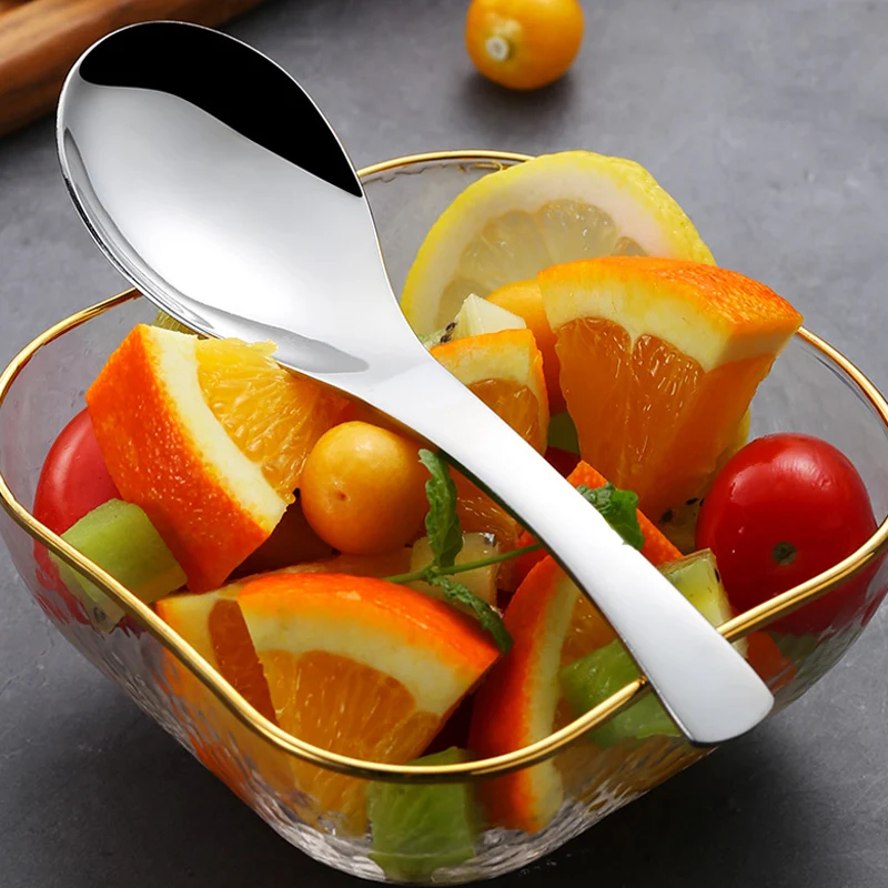 1 шт. детская металлическая ложка для мороженого 3 размера|soup spoon|stainless steel spoondessert