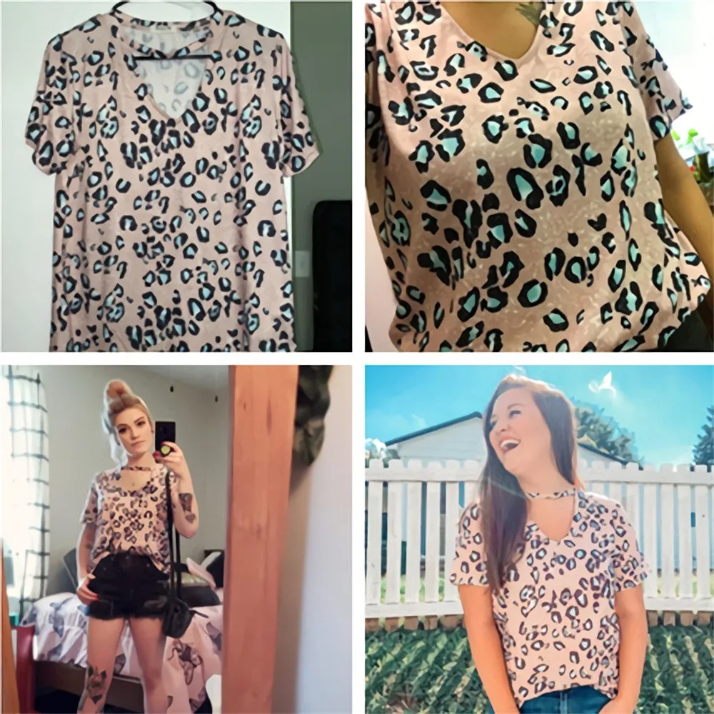 

FORUDESIGNS Hot Style Female Short Sleeves Hawaiian Hibiscus Flower Printing Vintage V-Neck Tops Ladies Casual Ropa Mujer