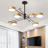 modern nordic multi head chandelier household living room and bedroom macaron chandelier ceiling lamp