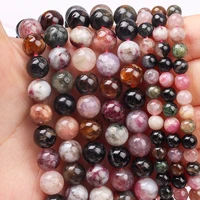 natural stone beads 8mm colorful tourmaline loose beads for jewelry making diy bracelet necklace accessories women present