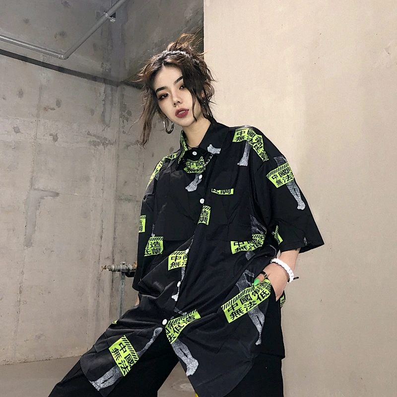 Mr. nut женская рубашка в стиле Харадзюку хип-хоп китайский принт индивидуальная