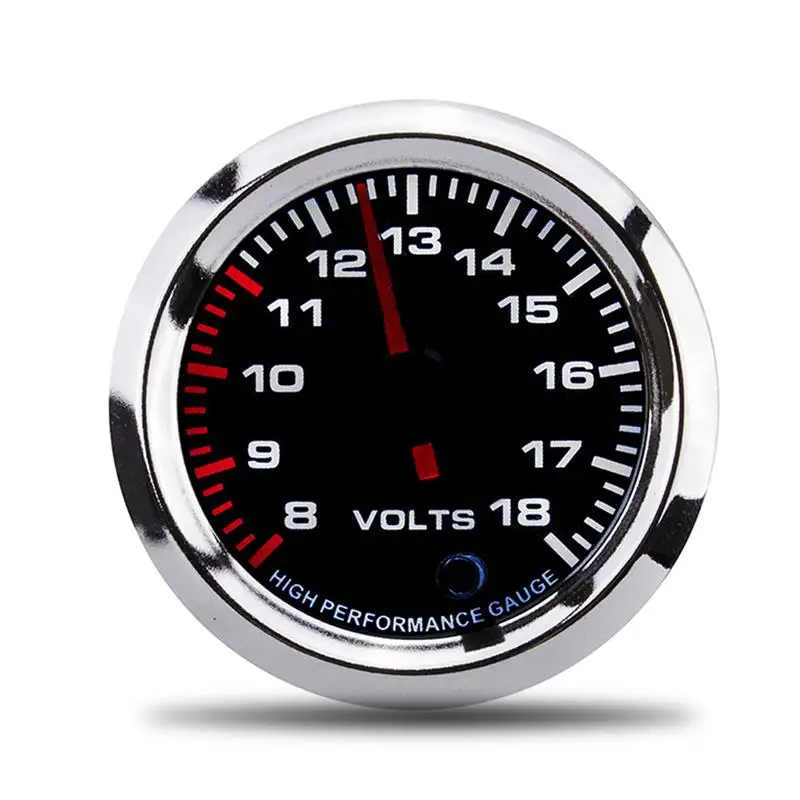 voltmeter Цифровой измеритель соотношения воздушного топлива автомобильные Датчики 12 в светодиодный 52 мм Автомобильный повышающий Тахометр Температура воды Температура масла Датчик давления масла напряжение - Цвет: voltmeter