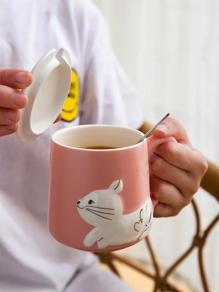 Китайская керамическая креативная 3D кружка с кошачьим дизайном чайная чашка