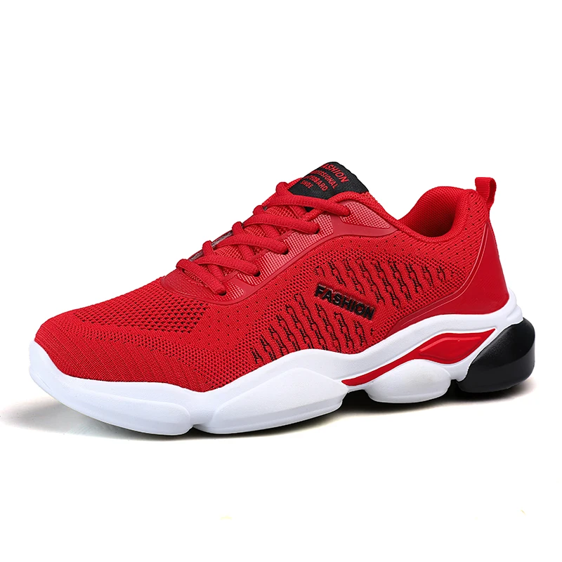 

Hot Sale Autumn Men Casual Shoes Black Red Gray Lace-up Jogging Shoes Men Sneakers Big Size 39-44 Footwear Calzado Casual Hombre