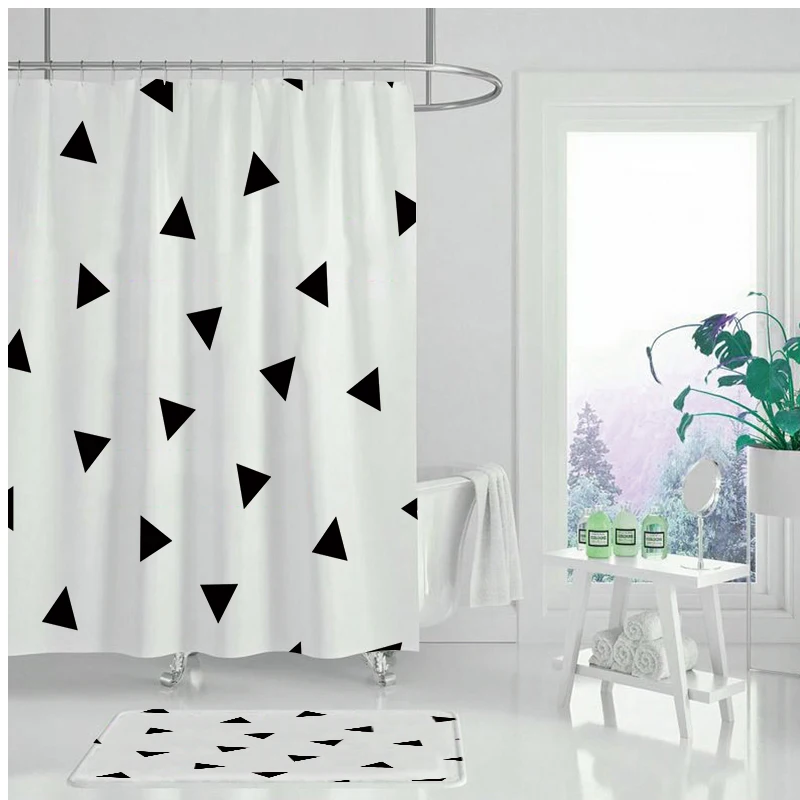 Современная Водонепроницаемая душевая занавеска для ванной комнаты модная с