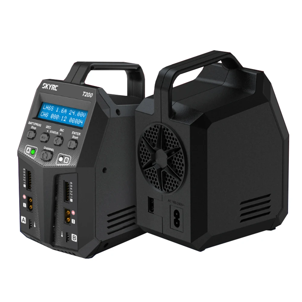 Новейший SKYRC T200 2X100 Вт 12A AC/DC двойной аккумулятор баланс зарядное устройство для 1-6S Lipo/LiHV/LiFe/LiIon части батареи Аксессуары