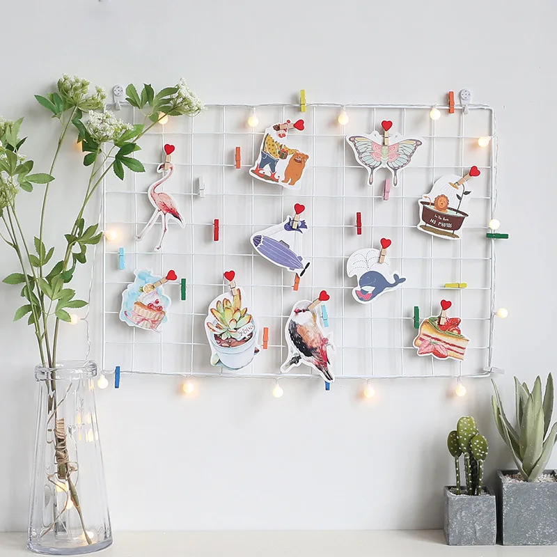 Ins Скандинавская домашняя настенная декорация железная сетка Декор фоторамка