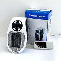 electric fan heater for home plug in air warmer wall mounted led mini heater household remote control warmer machine safe quiet