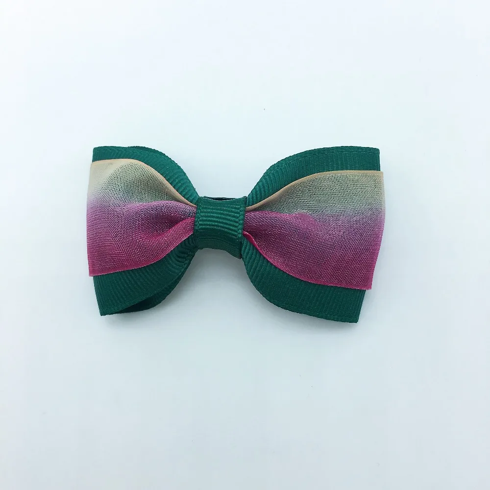 20 шт./лот твердого Бутик Grosgrain ленты для девочек с маленьким бантом; резинка для волос, обтянутая тканью; зажим для галстука лента для волос, бабочка Сделай Сам DIY бигуди для волос Аксессуары Лучший подарок