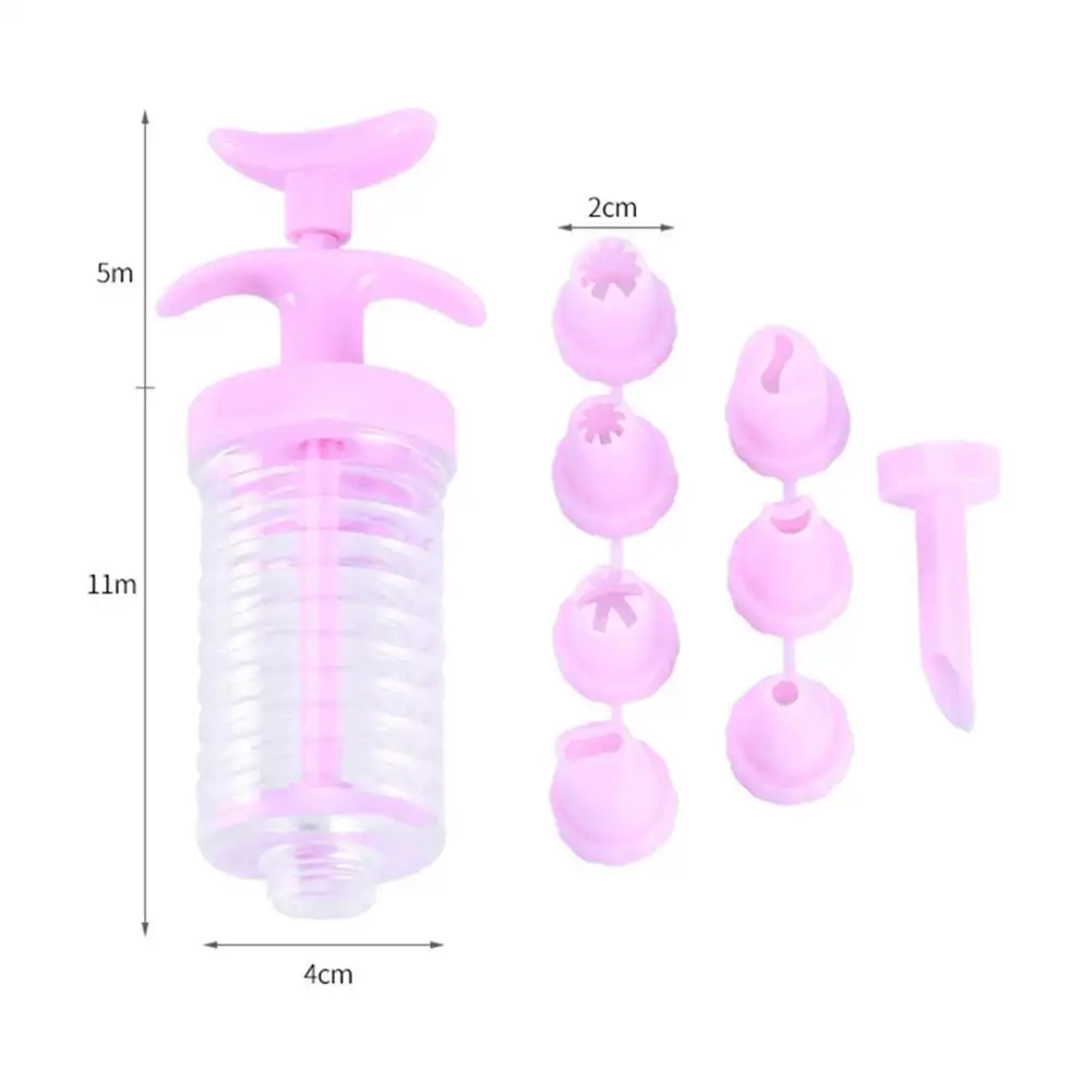 

1 Set Confectionery Cookie Pink Cake Decoration Diy Pastry Gadget Syringe Cream Cream Extruder Kitchen Gun Cream Nozzles Pl
