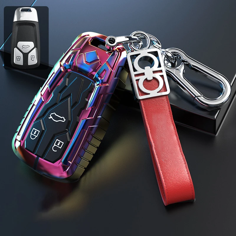

Car key shell key belt buckle For Audi A4L A6L Q5L A8 A7 RS5 Q3 Q5 remote control key cover car decoration products