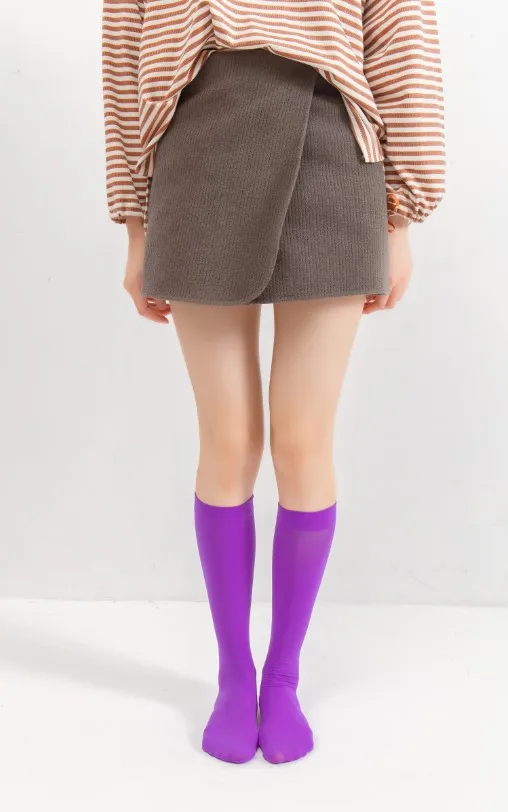 Purple (2 pairs) Aven/Детские носки с кроликом Одежда для девочек Полосатые носки для мальчиков желтого, красного, зеленого, синего цвета детские носки для танцев или студентов спортивные носки - Цвет: Purple (2 pairs)