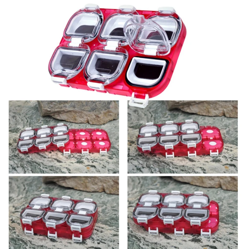 Рыболовные аксессуары коробка магнитная водонепроницаемая 6 сеток рыболовный