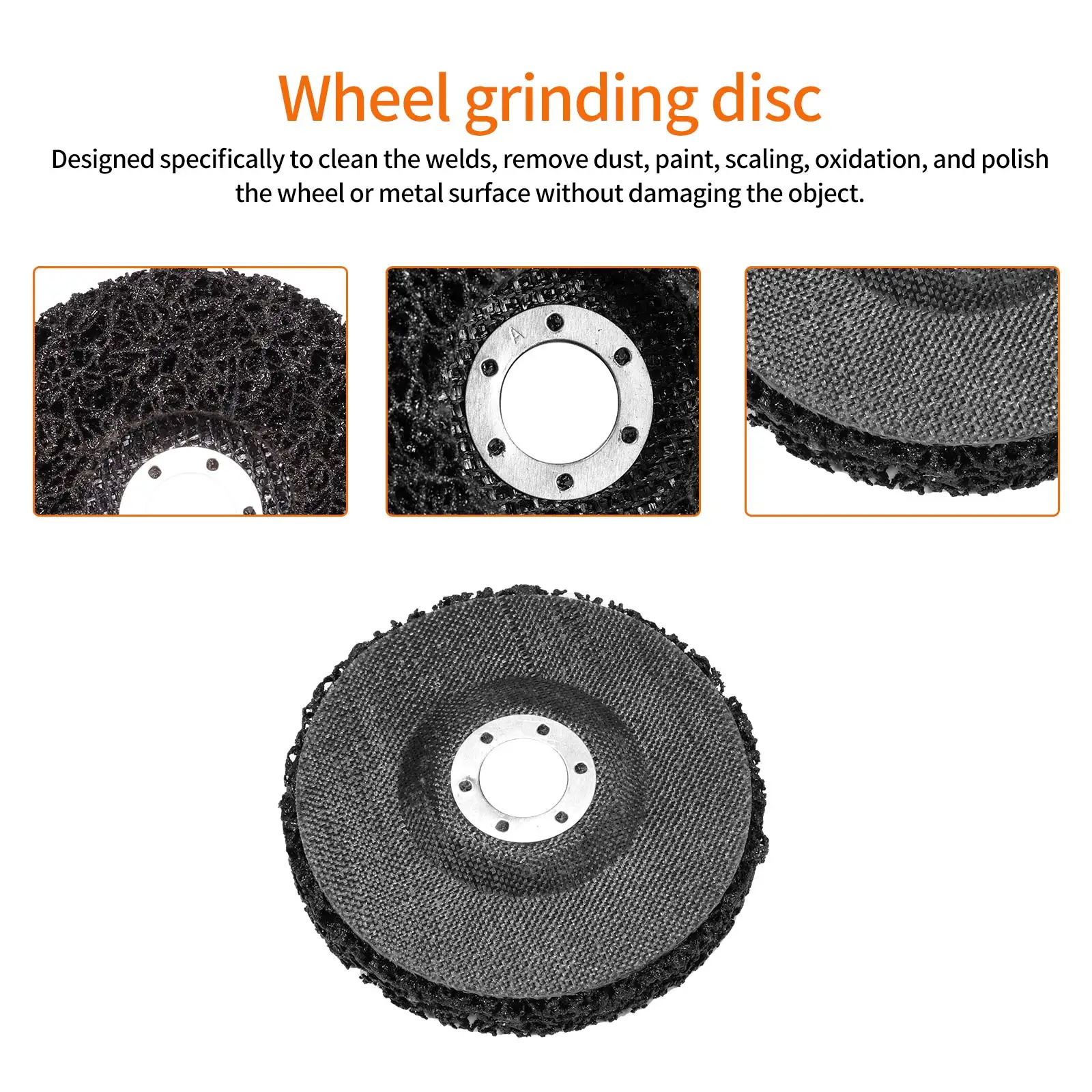 

5pcs Wheel Grinding Disc Rust Removal Abrasive Durable Clean Sanding Disc High Plasticity Wheel Angle Grinder Polishing Flake