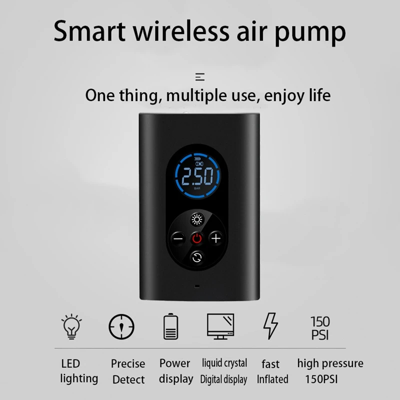 Car Wireless Air Pump 4000MAh 40L/Min Compressor Inflatable Digital Tyre Tire Inflator Phone Charger |