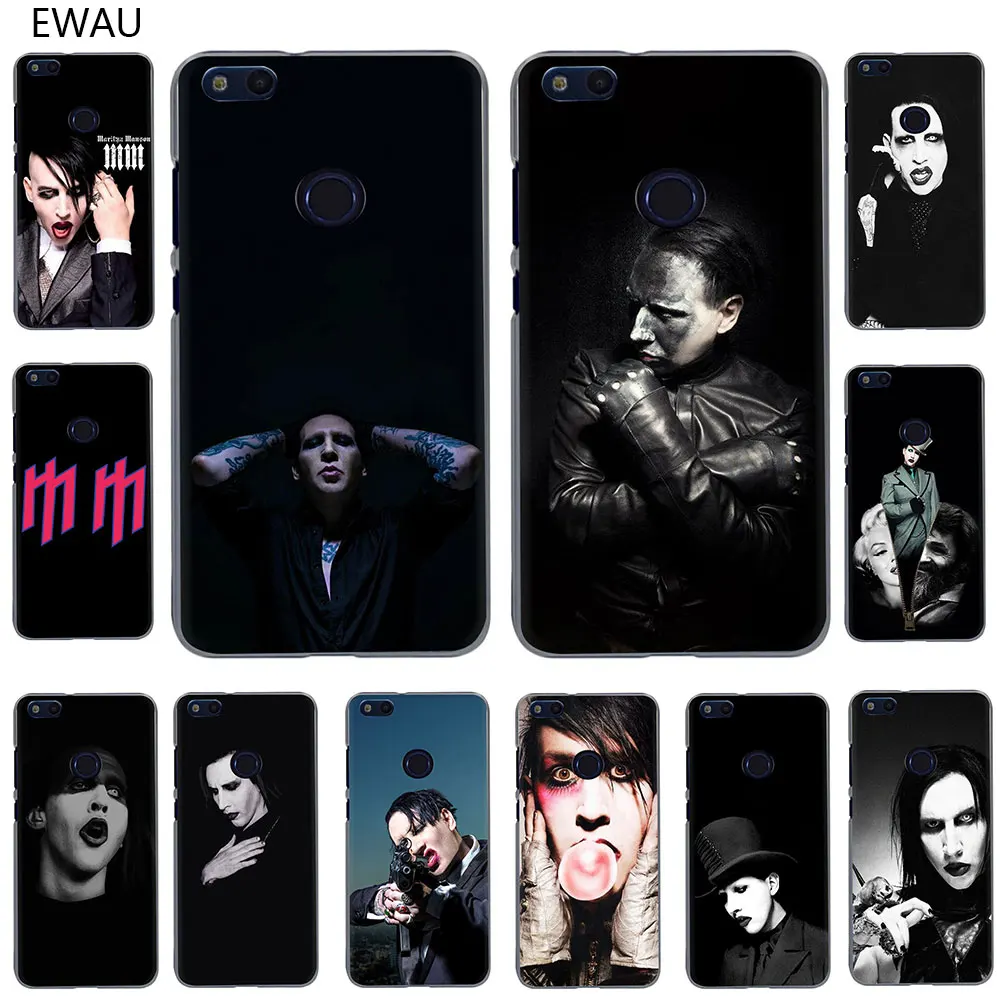 Защитный жесткий чехол для телефона EWAU Marilyn Manson Huawei Honor note view 20S Play 6A 6C 7A 7C 7X 8A 8C 8X 9X 8 9