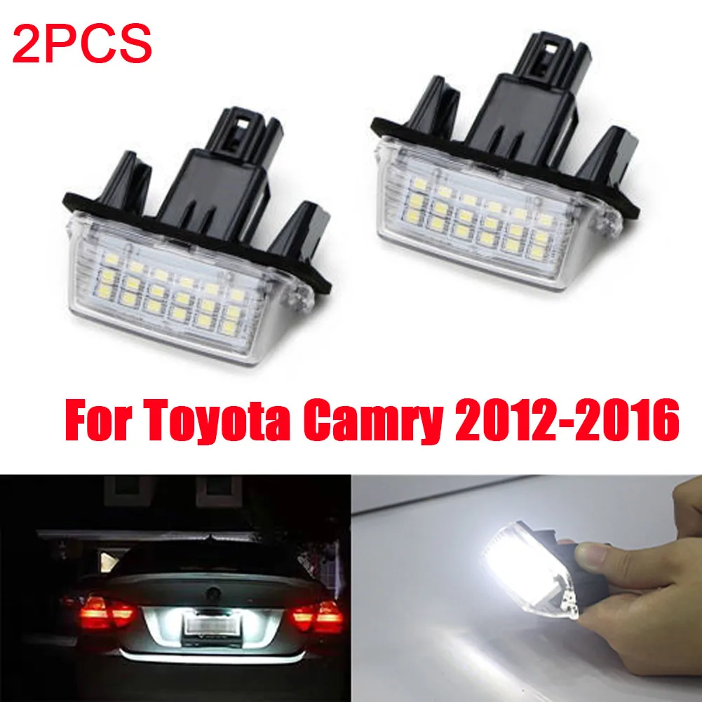 

Фонасветильник для номерного знака, 18 светодиодов, 2 шт., ксенон, белый, высокая мощность для Toyota Camry 2012-2016, светодиодный номерной знак, компле...
